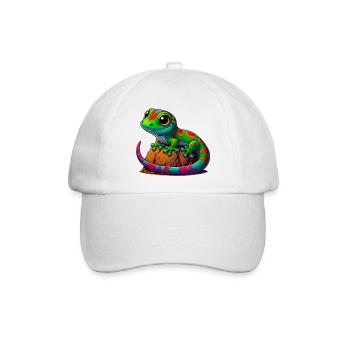 Gecko - Baseballkappe - Weiß/Weiß - Vorne