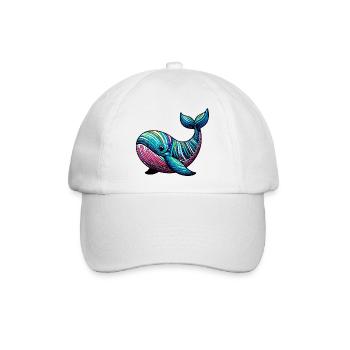 Wal - Baseballkappe - Weiß/Weiß - Vorne