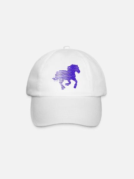 PFERD. HENNE. HAHN. TIER. VOGEL. EINHORN. ERZÄHLUNG - Baseballkappe - Weiß/Weiß