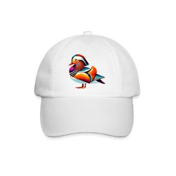 Mandarinente - Baseballkappe - Weiß/Weiß - Vorne