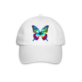 Schmetterling - Baseballkappe - Weiß/Weiß - Vorne