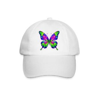 Schmetterling - Baseballkappe - Weiß/Weiß - Vorne