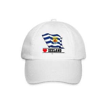 Flagge Zeeland Herz ZEELAND - Baseballkappe - Weiß/Weiß - Vorne