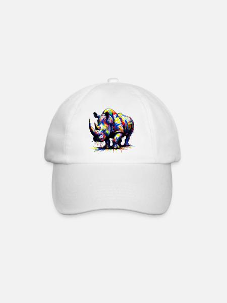 Nashorn - Baseballkappe - Weiß/Weiß