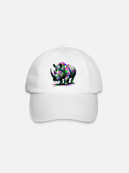 Nashorn - Baseballkappe - Weiß/Weiß
