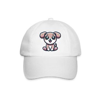 Niedlicher Hund - Baseballkappe - Weiß/Weiß - Vorne