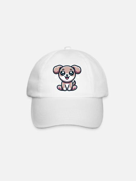 Niedlicher Hund - Baseballkappe - Weiß/Weiß