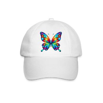 Schmetterling - Baseballkappe - Weiß/Weiß - Vorne