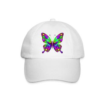 Schmetterling - Baseballkappe - Weiß/Weiß - Vorne