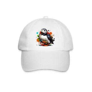 Papageitaucher - Baseballkappe - Weiß/Weiß - Vorne