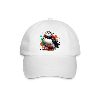 Papageitaucher - Baseballkappe - Weiß/Weiß - Vorne