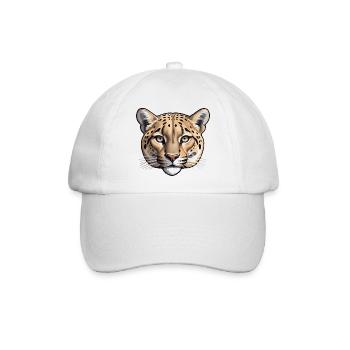 Tiger Head - Animal Design - Baseballkappe - Weiß/Weiß - Vorne