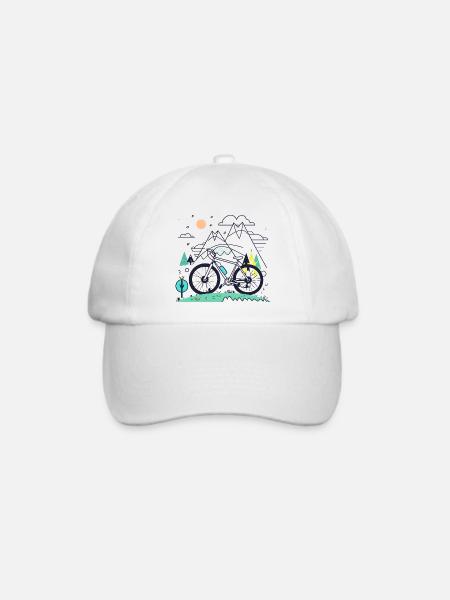 Fahrradfahrer - Baseballkappe - Weiß/Weiß