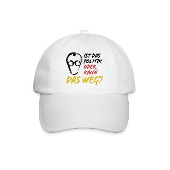 Merz - Ist das Politik oder kann das weg - Baseballkappe - Weiß/Weiß - Vorne