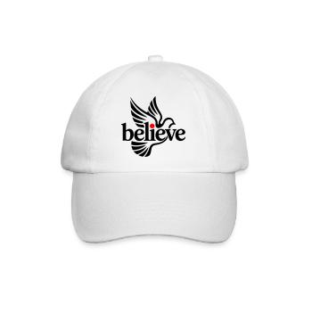 believe taube - Baseballkappe - Weiß/Weiß - Vorne