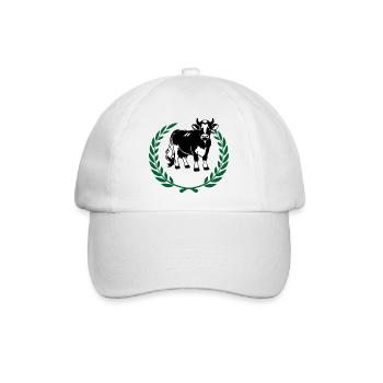 Schwarz-Weiß-Milchheldin - Baseballkappe - Weiß/Weiß - Vorne