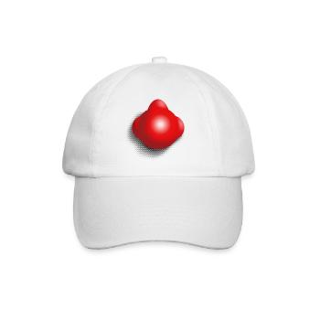 Lustige Clownsnase - Baseballkappe - Weiß/Weiß - Vorne