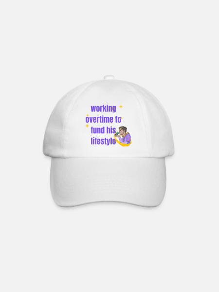 my bfs taste aint cheap - Baseballkappe - Weiß/Weiß