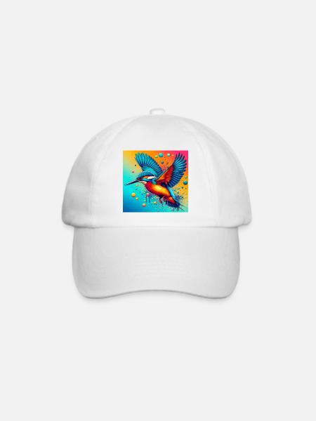 Eisvogel - Baseballkappe - Weiß/Weiß