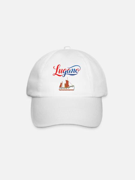 Lugano T-Shirt für Segelfans - Baseballkappe - Weiß/Weiß