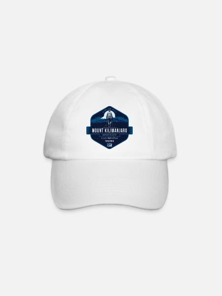 Kilimandscharo, Tansania, Wandern - Baseballkappe - Weiß/Weiß