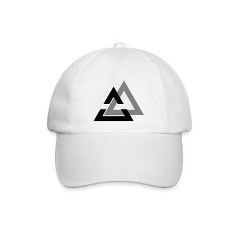 Valknut - Baseballkappe - Weiß/Weiß - Vorne