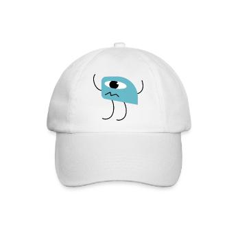 Süßes kleines Monster Zyklop Design - Baseballkappe - Weiß/Weiß - Vorne
