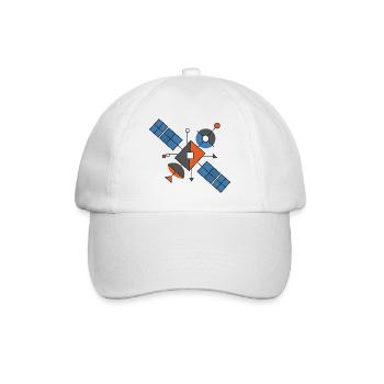 Futuristische Geometrische Satelliten - Baseballkappe - Weiß/Weiß - Vorne