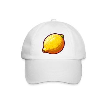 Zitrone Pop Art Gelb - Baseballkappe - Weiß/Weiß - Vorne