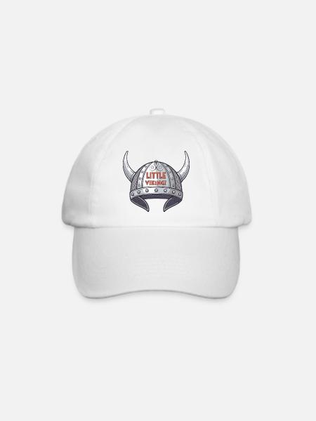 Kleiner Wikingerhelm - Baseballkappe - Weiß/Weiß