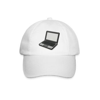 Laptop  im Vintage-Stil - Baseballkappe - Weiß/Weiß - Vorne