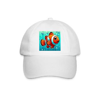 Clownfisch - Baseballkappe - Weiß/Weiß - Vorne