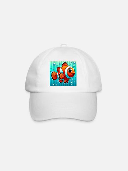 Clownfisch - Baseballkappe - Weiß/Weiß