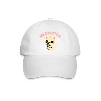 Miauster Gekröntes Mikro-Maskottchen - Baseballkappe - Weiß/Weiß - Vorne