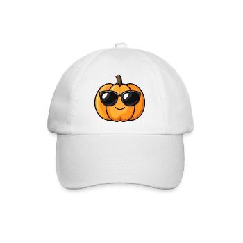 Kürbis Halloween Herbst - Baseballkappe - Weiß/Weiß - Vorne