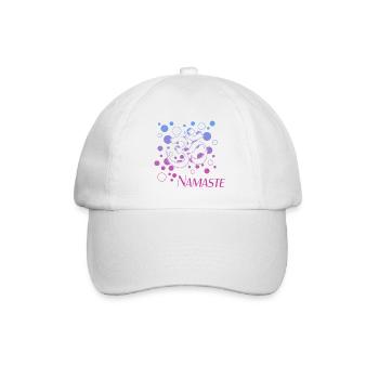 Om Namaste Gradient Kreisdesign - Baseballkappe - Weiß/Weiß - Vorne