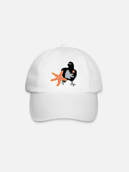 Ninja-Huhn - Baseballkappe - Weiß/Weiß