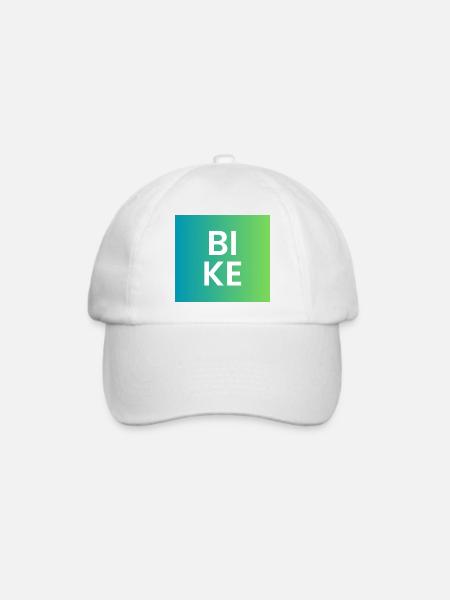 BIKE Gradient Typo - Baseballkappe - Weiß/Weiß