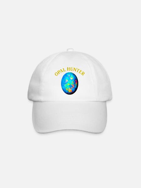 Opal Hunter: Bunter Eierdruck - Baseballkappe - Weiß/Weiß