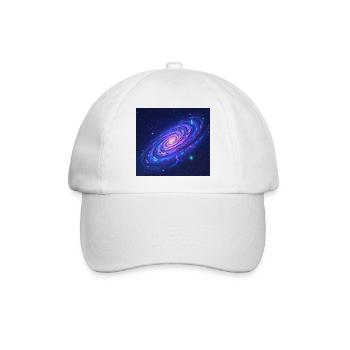 Neon Galaxie Spiral Kristalle - Baseballkappe - Weiß/Weiß - Vorne