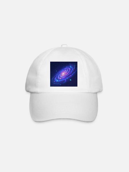 Neon Galaxie Spiral Kristalle - Baseballkappe - Weiß/Weiß