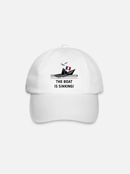 Das Boot sinkt! (Frankreich / POS) - Baseballkappe - Weiß/Weiß