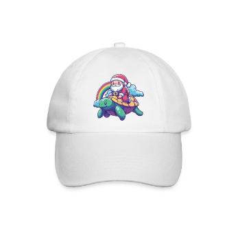 Schildkröte Weihnachtsmann Weihnachten - Baseballkappe - Weiß/Weiß - Vorne