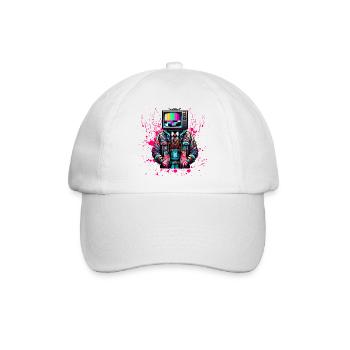 Retro Head - Baseballkappe - Weiß/Weiß - Vorne
