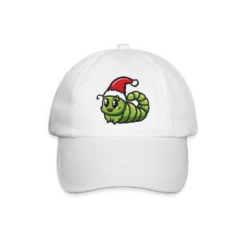 Wurm Weihnachten - Baseballkappe - Weiß/Weiß - Vorne