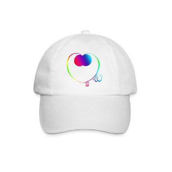 Süßer Regenbogen-Trickster - Baseballkappe - Weiß/Weiß - Vorne