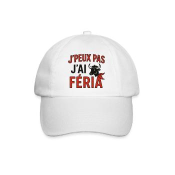 Ich kann nicht, I feria - Baseballkappe - Weiß/Weiß - Vorne
