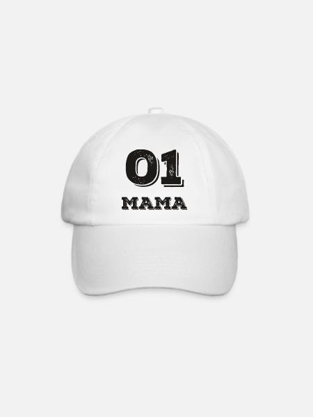 01 Mama - Baseballkappe - Weiß/Weiß