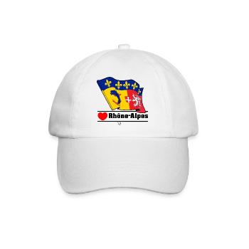 Rhône-Alpes-Herz - Baseballkappe - Weiß/Weiß - Vorne