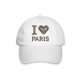Paris – Urbane Eleganz - Baseballkappe - Weiß/Weiß - Vorne
